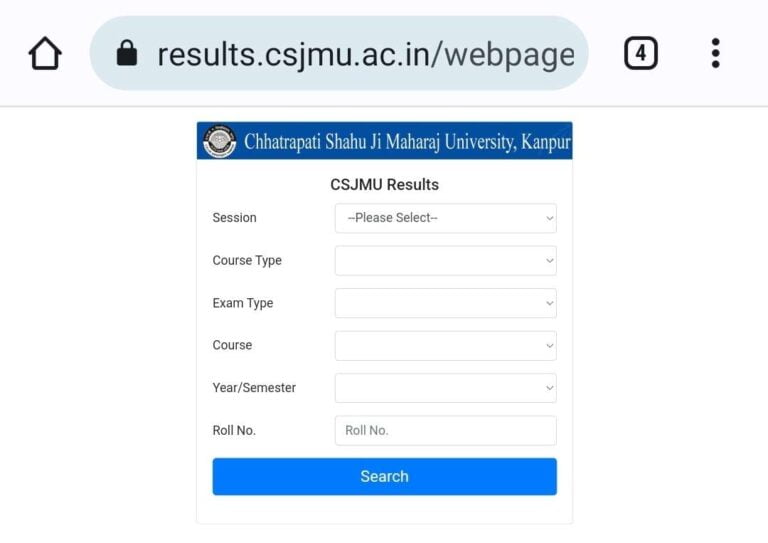 CSJMU Result 2024 || Chhatrapati Shahu Ji Maharaj University, Kanpur ...