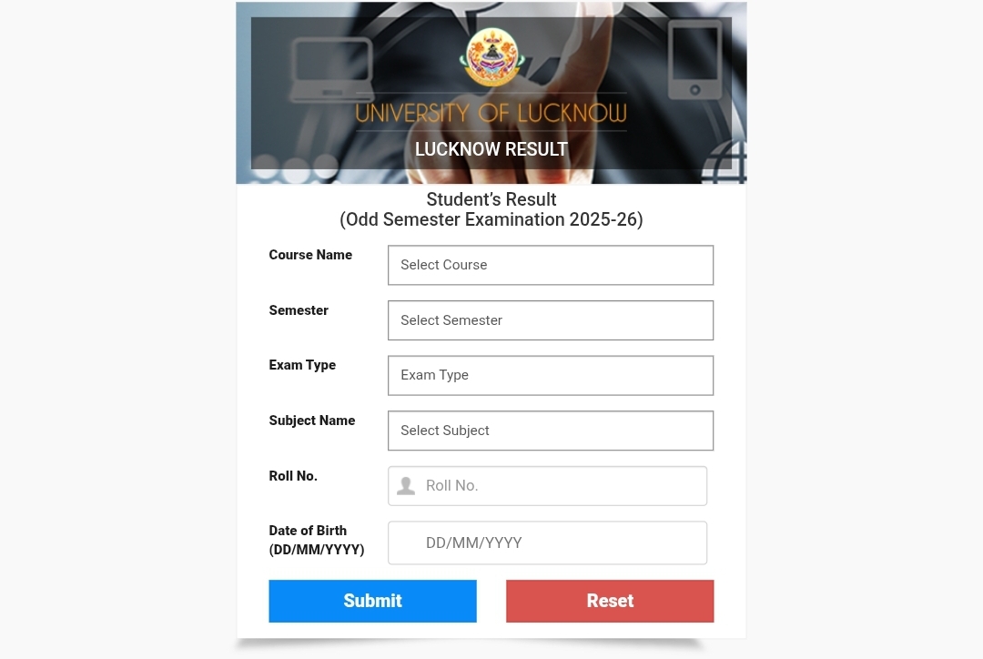 lukhnow university odd semester result 2026