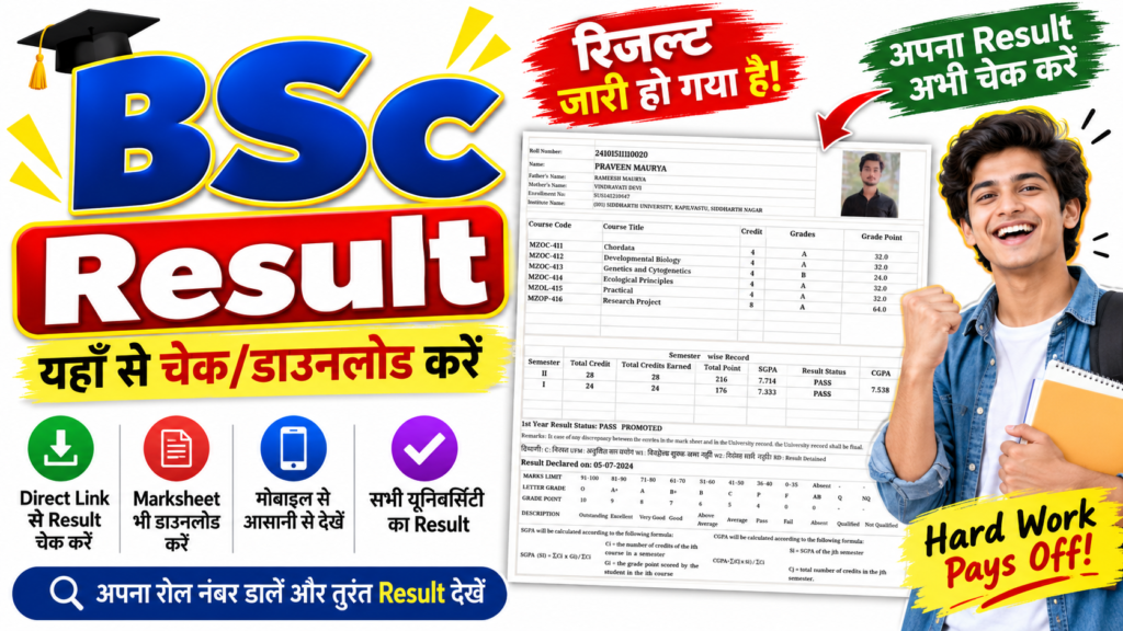 BSc Result 2026