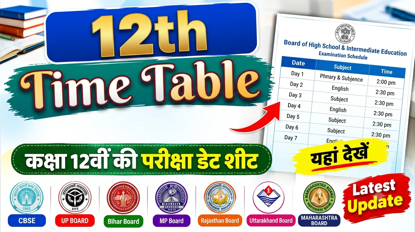12th Time Table 2027